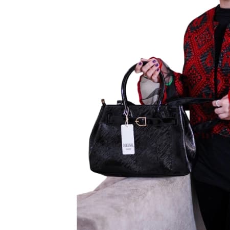 کیف زنانه چرم مشکی دوشی مدل 1772rain