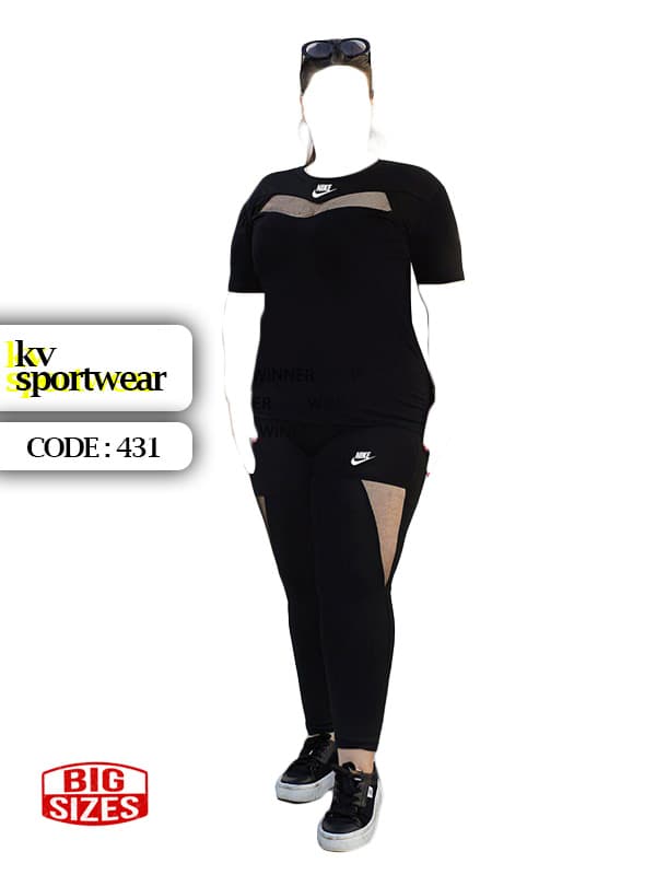 ست تیشرت شلوار سایز بزرگ تمرینی زنانه NIKE کد 005