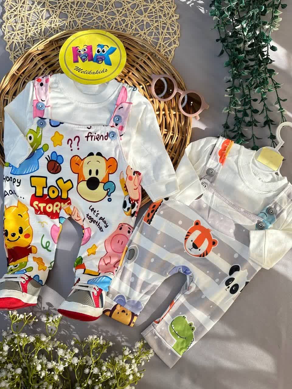 سرهمی پیشبندی طرح پو نوزادی و کودک کد 112130