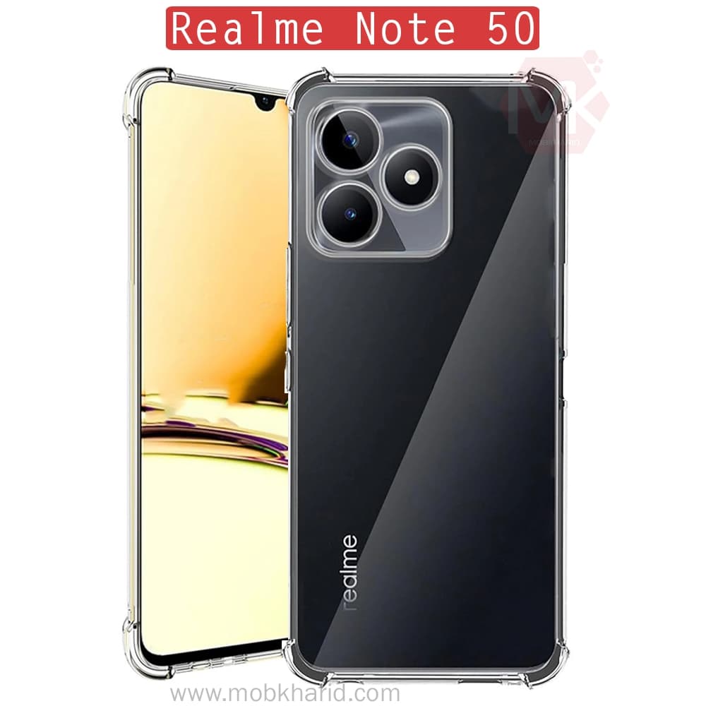 قاب شفاف ایربگ دار Airbag Flexible Clear Case | Realme Note 50