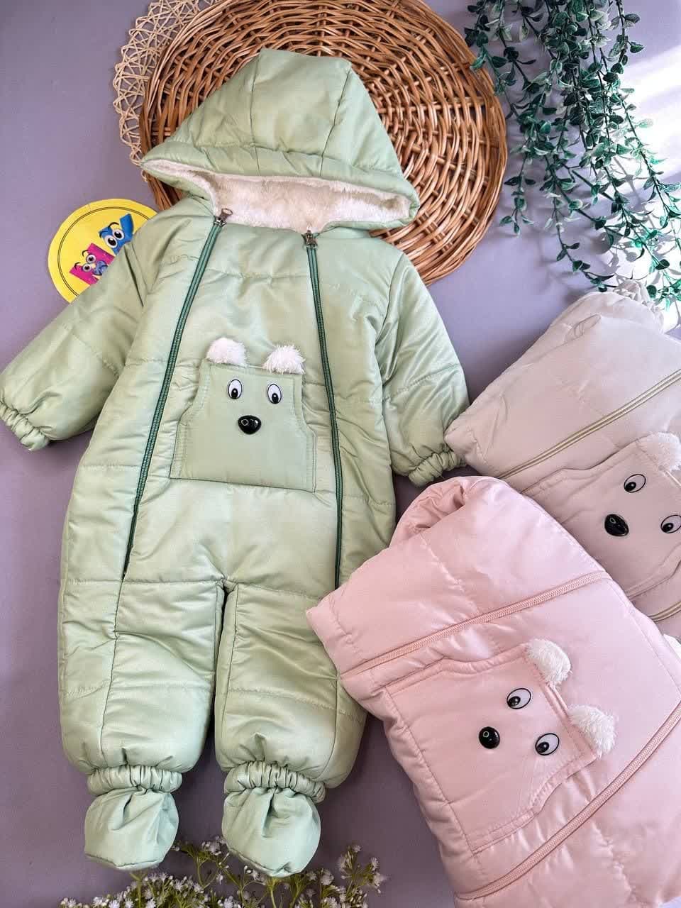 کاپشن سرهمی عروسکی برجسته نوزادی و کودک کد 1101021