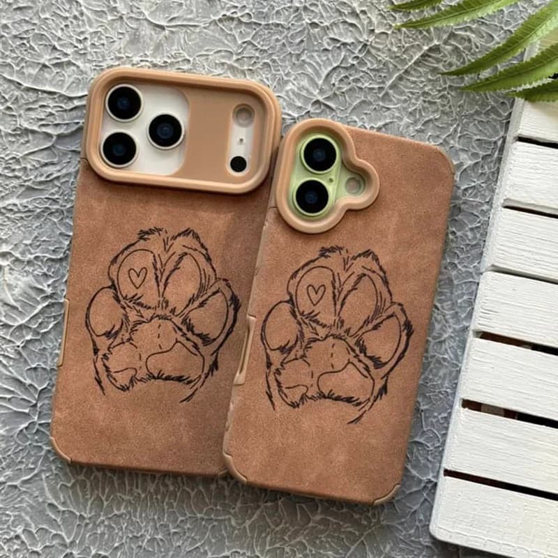 قاب آیفون مخملی پنجه