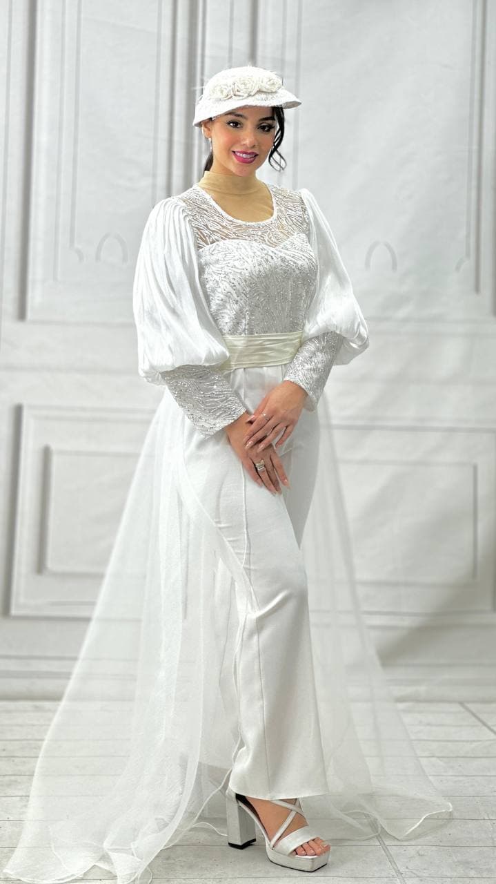 اورال مجلسی زنانه شیک دنباله دار مدل گیتی