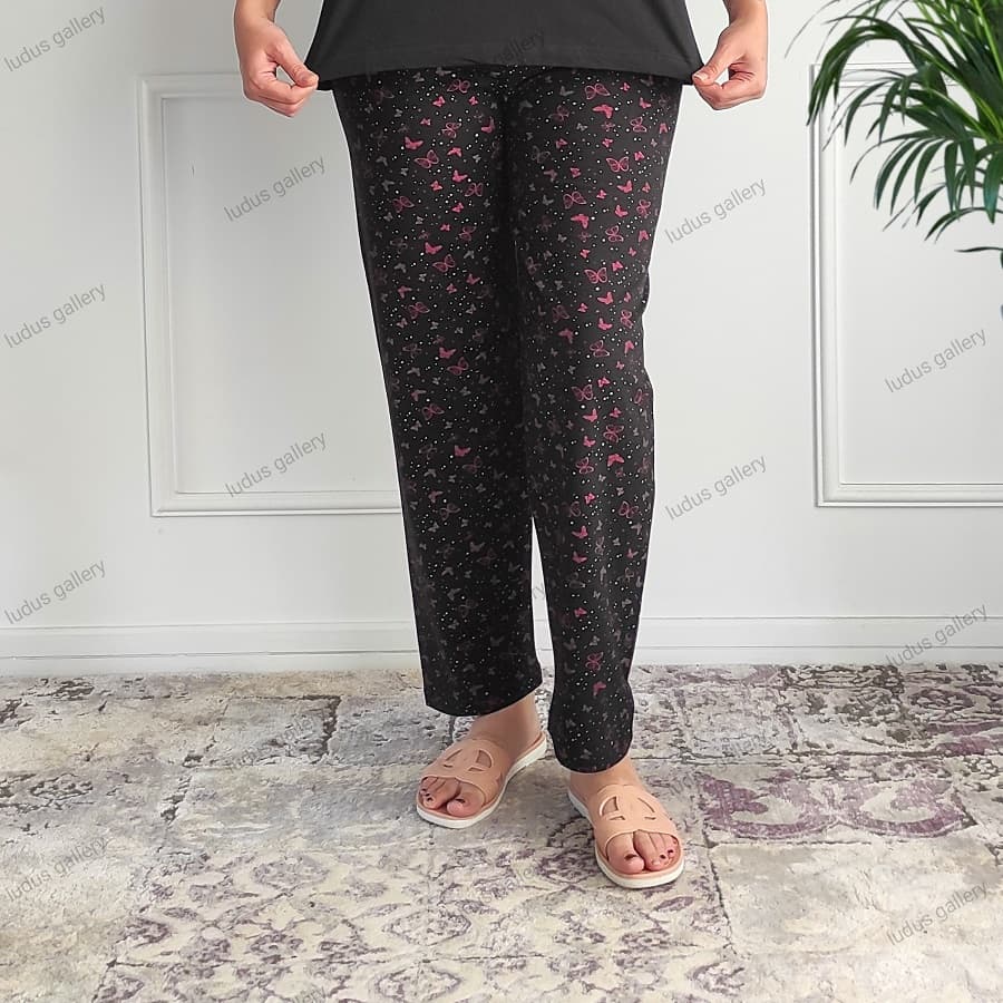 شلوار راحتی زنانه طرح پروانه