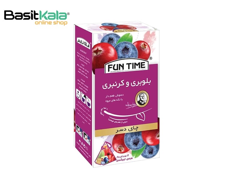 چای دسر بلوبری و کرنبری 12 عددی فان تایم FUN TIME