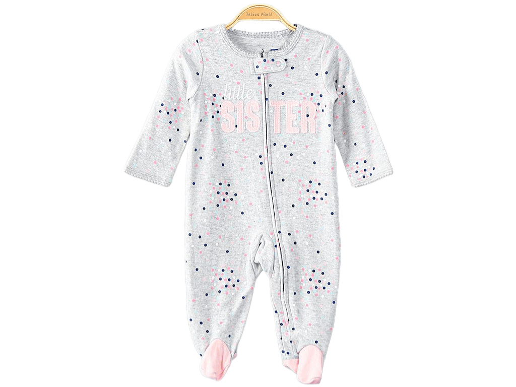 سرهمی جوراب دار نوزادی دخترانه طرح خال خالی کارترز Carters