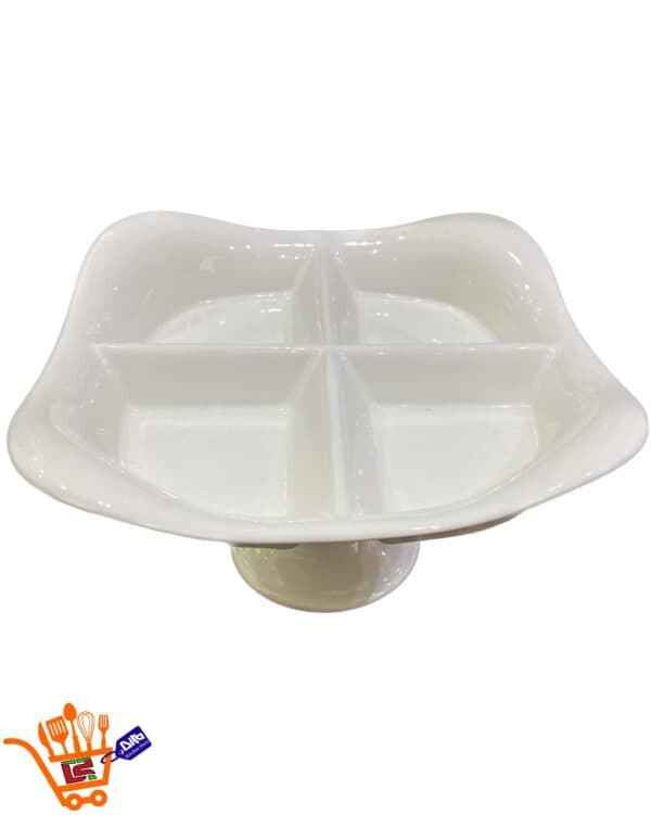 اردو خوری 4 خانه مربعی پایه دار سرامیکی 12946