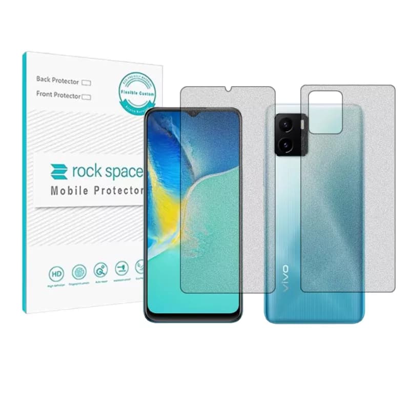محافظ صفحه نمایش مات راک اسپیس مدل HyMTT مناسب برای گوشی موبایل ویوو Y15s به همراه محافظ پشت گوشی
