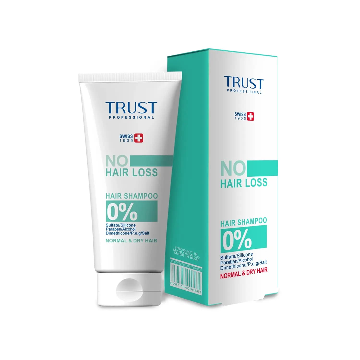 شامپو ضد ریزش تراست مناسب موهای معمولی و خشک حجم 200 میلی لیتر