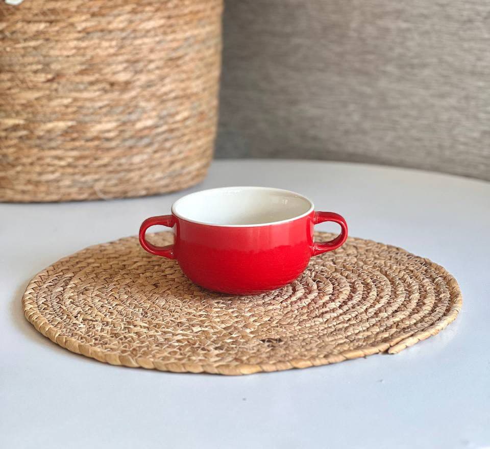 کاسه دو دسته قرمز کد 38