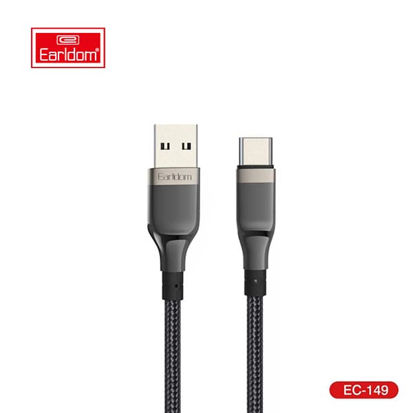 کابل شارژ فست USB به TYPE-C ارلدام مدل Earldom EC-149C TYPE-C cable 5A 1.0m