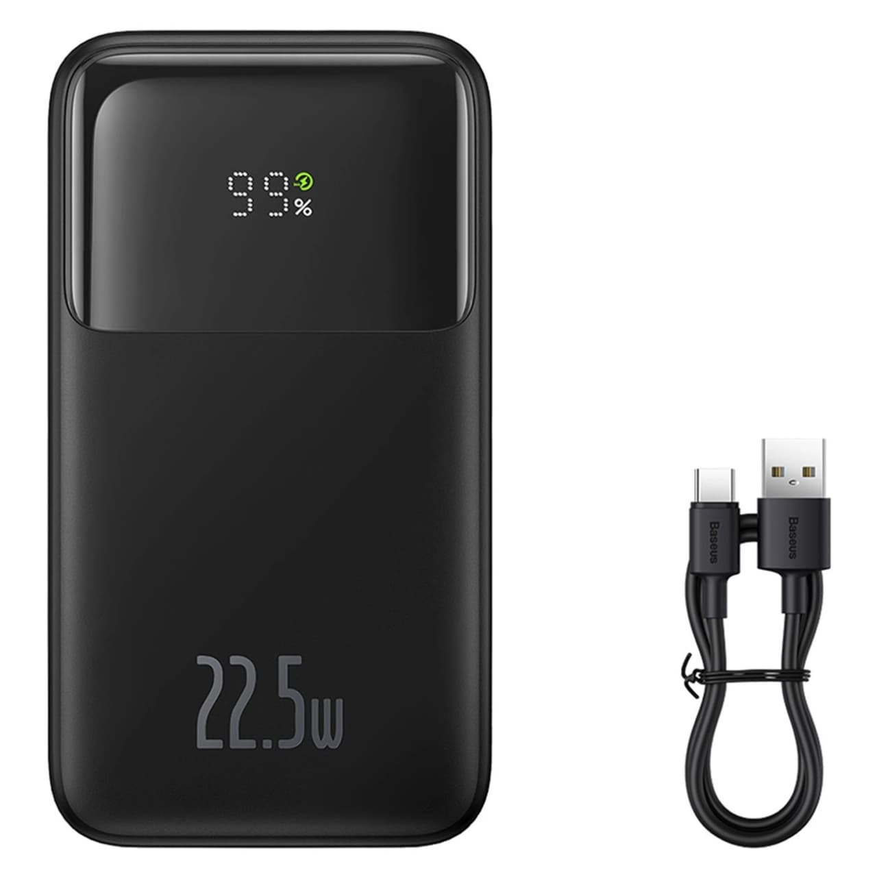 پاور بانک 20000 با کابل لایتنینگ و تایپ سی بیسوس مدل PPMD20