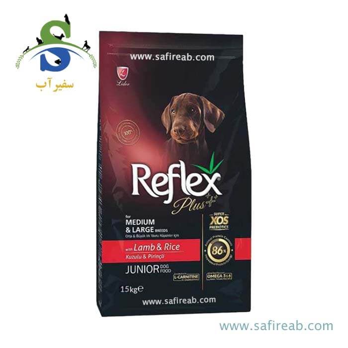 غذای خشک توله سگ نژاد متوسط ​​و بزرگ رفلکس پلاس (۱۲ کیلوگرم)