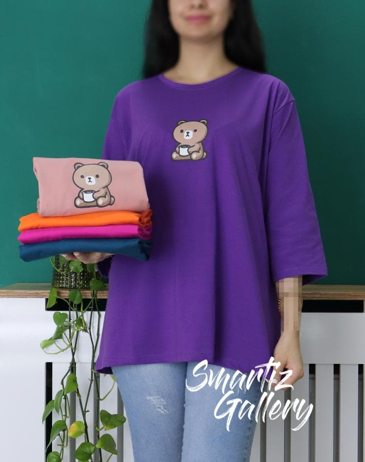 بلوز لانگ خرسی و قهوه