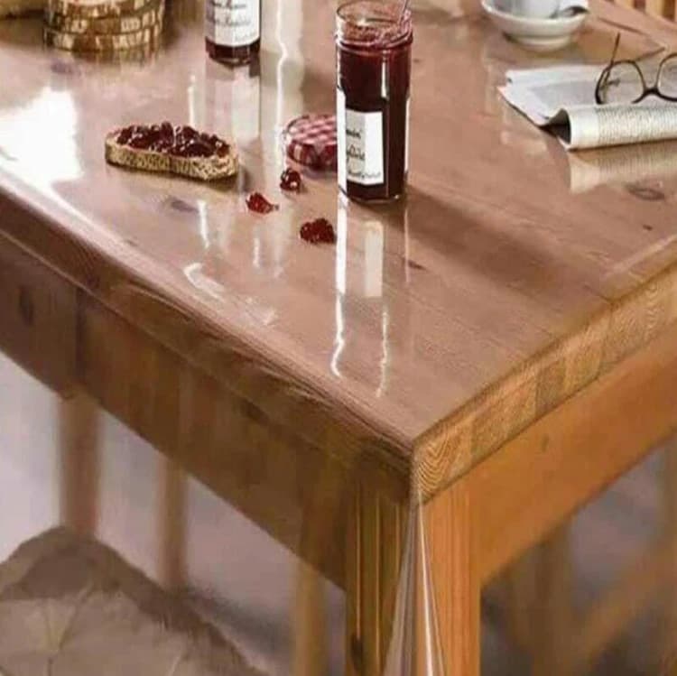 طلق رو میزی شفاف 250 میکرون ( 0/25 میلیمتر ) ابعاد 200در 160 سانتی متر کپی