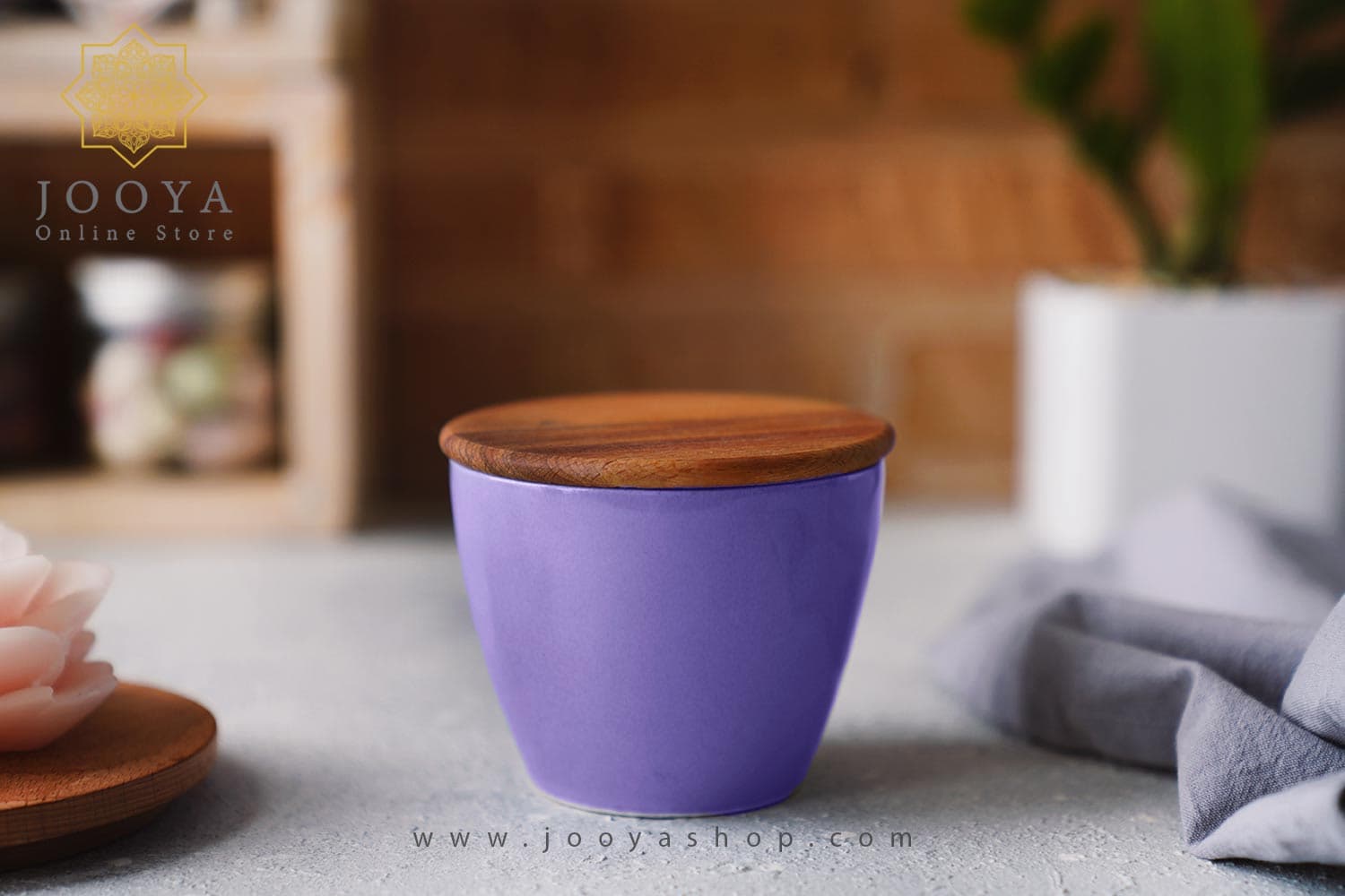 بانکه درب چوبی دلژین بنفش