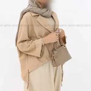 کت لنین پشت بلند زنانه کد 40