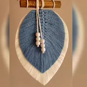 دیوار کوب مینیمال برگ مکرومه بافی