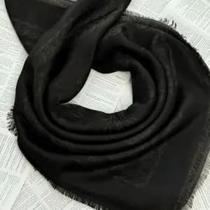 روسری مشکی ژاکارد مجلسی قواره دار