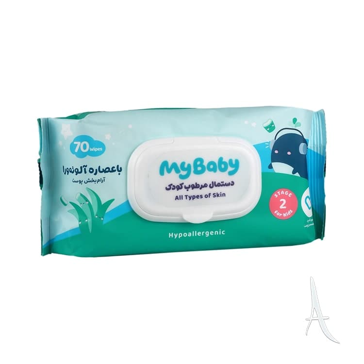 دستمال مرطوب کودک آلوئه ورا مای بیبی