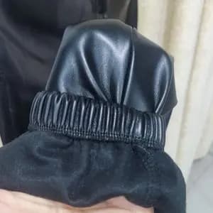 شلوار زنانه چرم دمپا گت دار