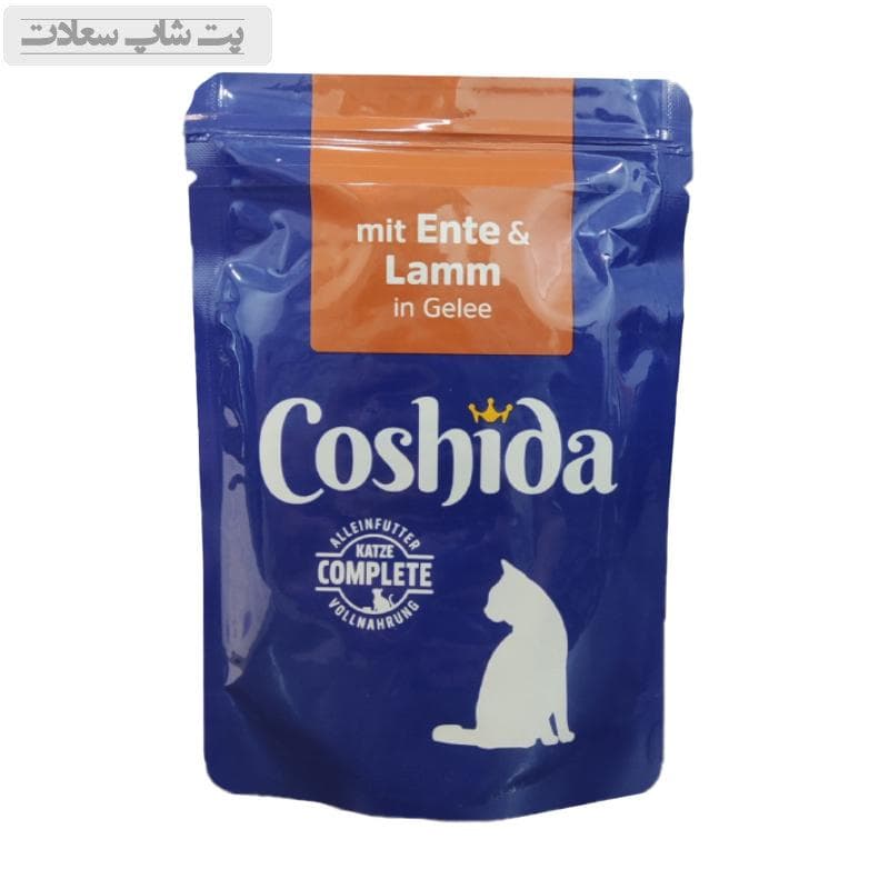 پوچ گربه کوشیدا طعم اردک و بره Duck & lamb in jelly وزن 100 گرم