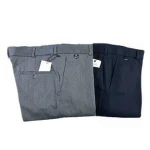 شلوار پارچه کشی راسته طوسی و سورمه ای