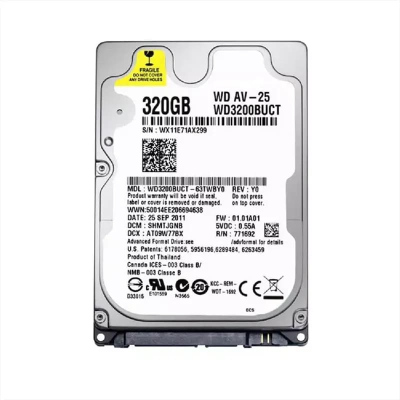 هارد لپ تاپ وسترن دیجیتال Western Digital 320GB 2.5 SATA (ریفری) استوک