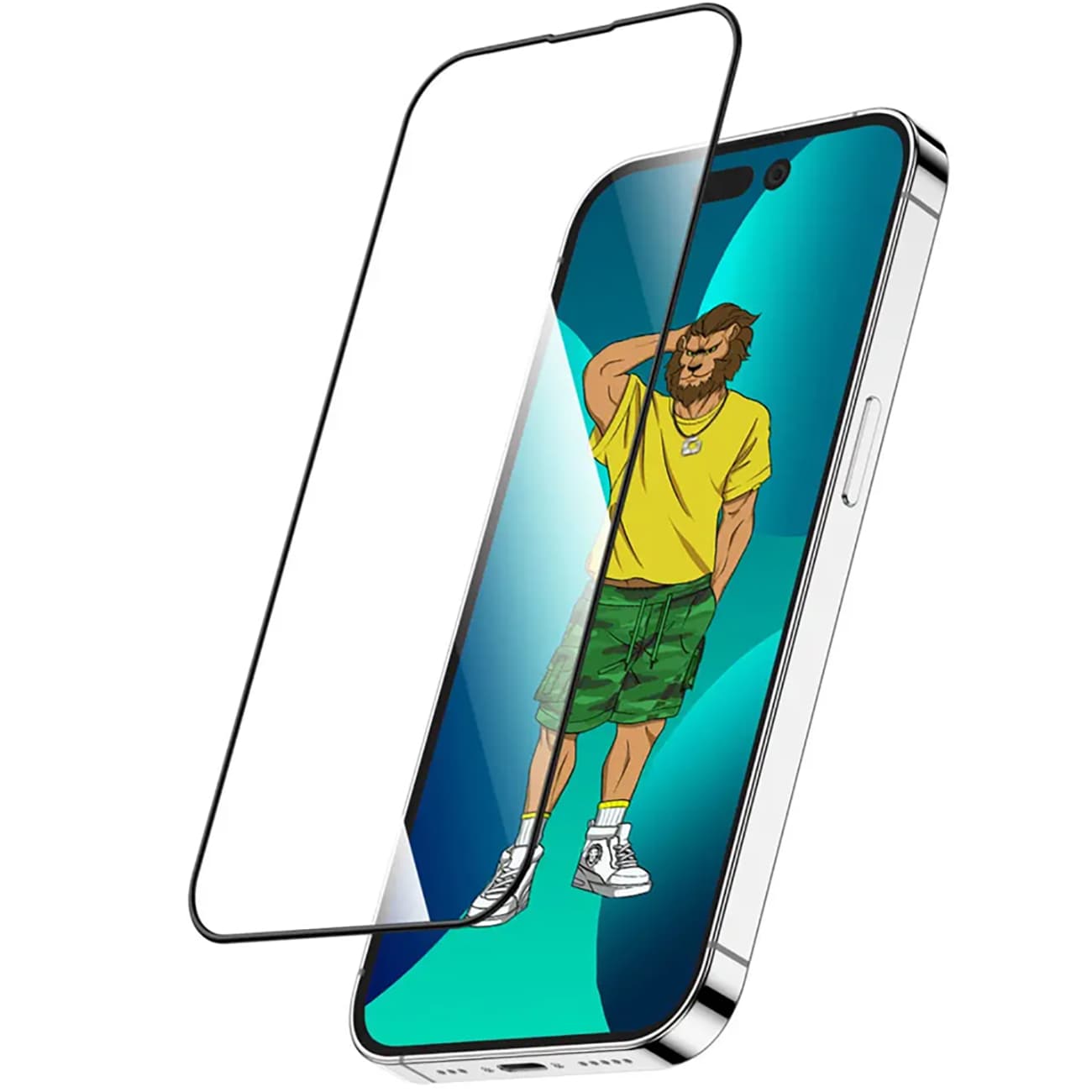 گلس آیفون 14 پلاس گرین‌لاین Green Lion GN3DSHD14M