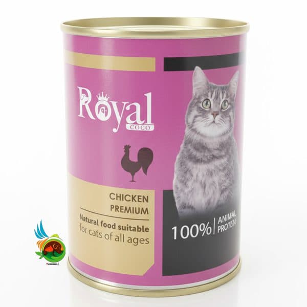 کنسرو پته گربه رویال کوکو با طعم گوشت مرغ Royal coco وزن ۳۸۰ گرم