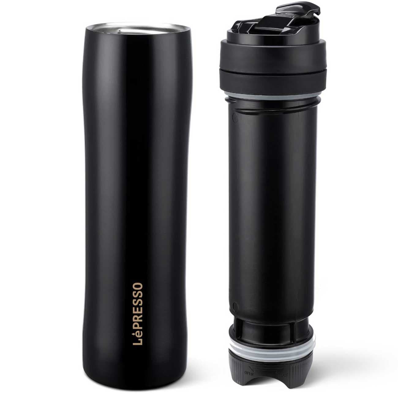 ماگ فرنچ پرس استیل قابل حمل Lepresso LPSPFPBK