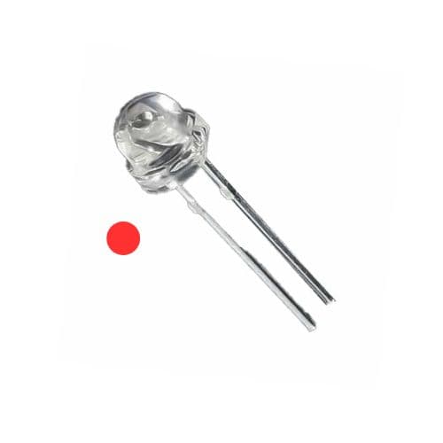 ال ای دی LED کلاهی قرمزشفاف سایز ۵ میل برند TM