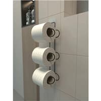 جای دستمال توالت چسبی ۳ طبقه زاپاتا 7383 مشکی مات