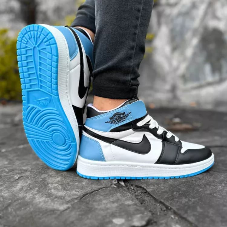 کتانی مردانه ساق دار نایک ایر جردن سفید کد 27835