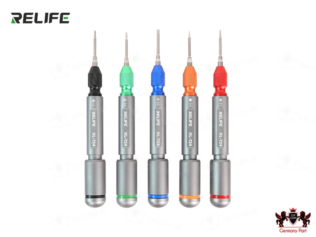 ست پیچ گوشتی نوک فولادی دسته فلزی ریلایف SCREWDRIVER SET RL-724A RELIFE