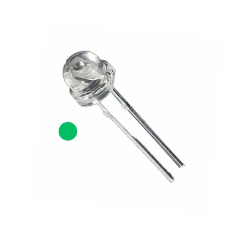 ال ای دی LED کلاهی سبز شفاف سایز ۵ میل برند TM