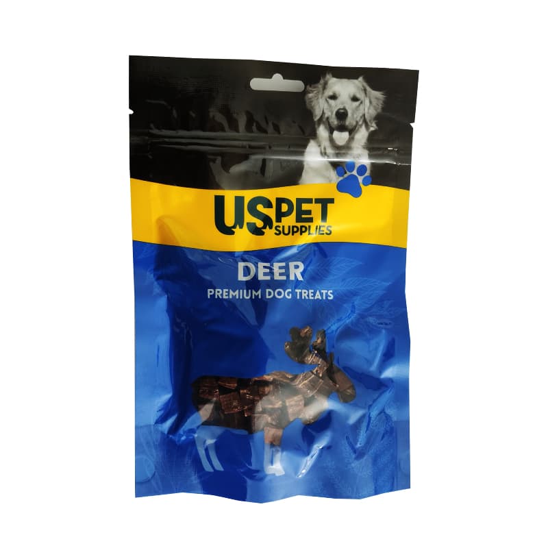 تشویقی سگ یو اس پت گوشت گوزن مدل مینی استیک وزن 100 گرم