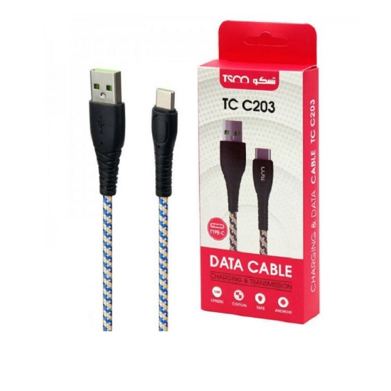 کابل تبدیل فست شارژ USB به USB-C تسکو مدل TC C203
