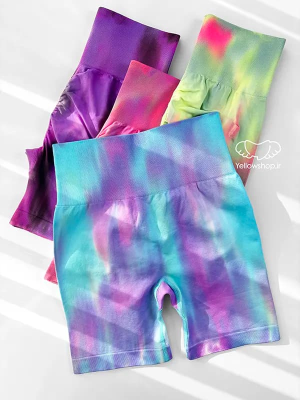 شورتک ورزشی پشت چیندار کهکشانی زنانه کد 50010