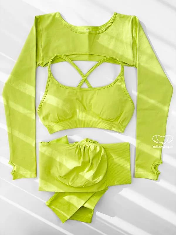 ست سه تیکه ورزشی زنانه سیملس اعلا کد 50020