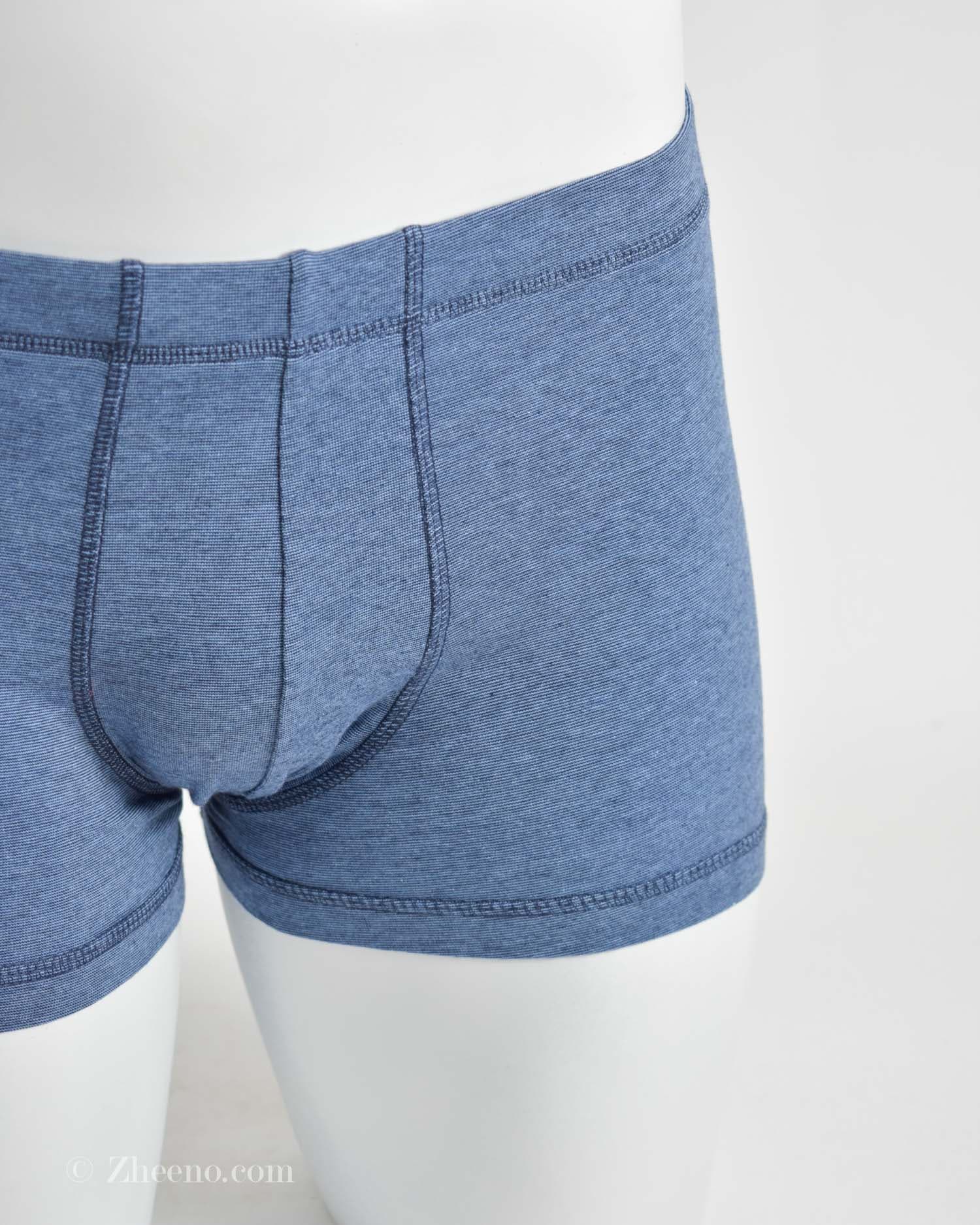 شورت آبی خط ریز دوخت رنگی H&M