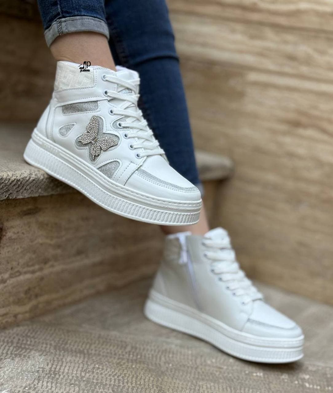 کتونی ساقدار فانتزی دخترانه مدل پروانه