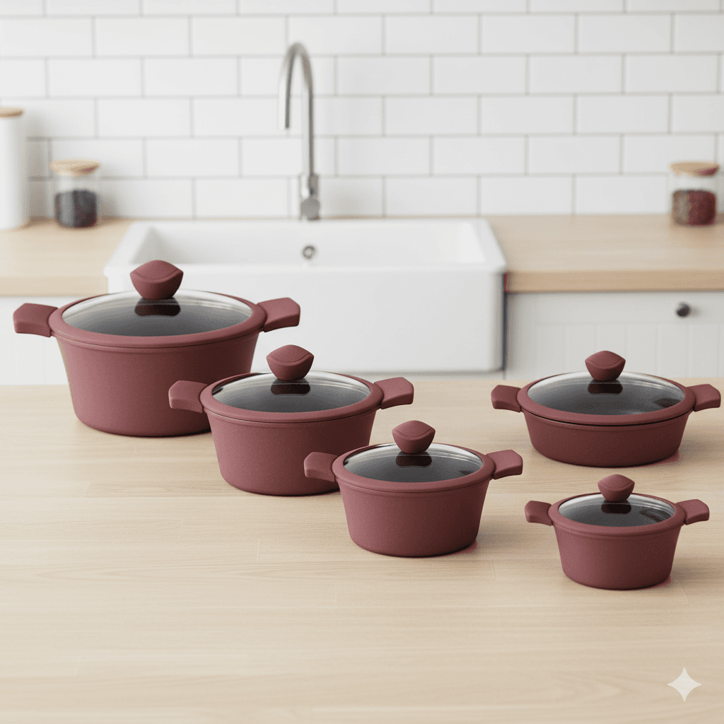 سرویس قابلمه 10 پارچه سرامیکی یونیک کد 8825 (خارجی درجه عالی)