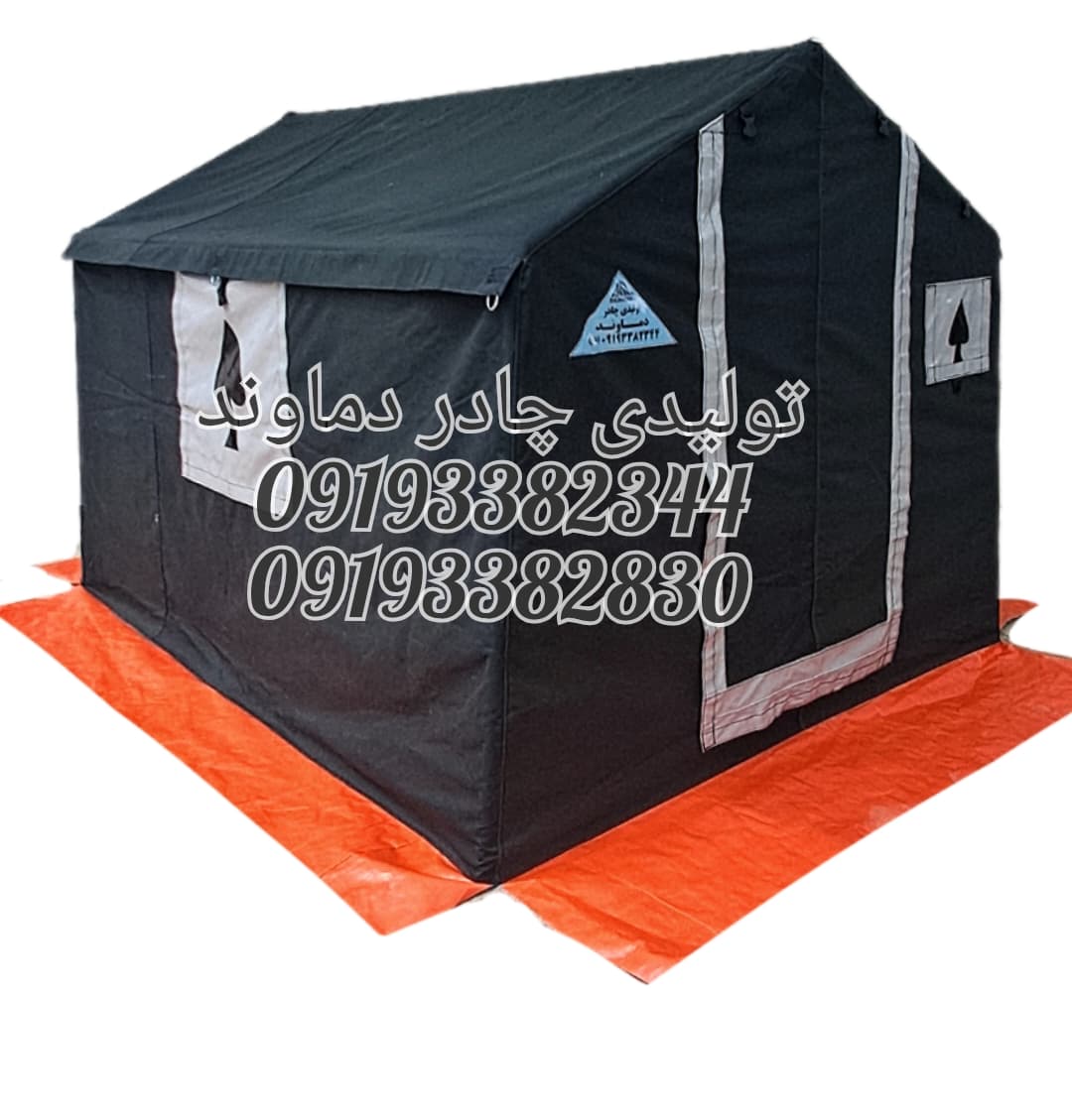 چادر برزنتی 6لا کمپینگ اسکلتی عشایری ۶متری با لوله اسکلت و کیف ۲در۳ برند دماوند