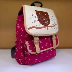 کوله پشتی جغد برفی رنگ صورتی