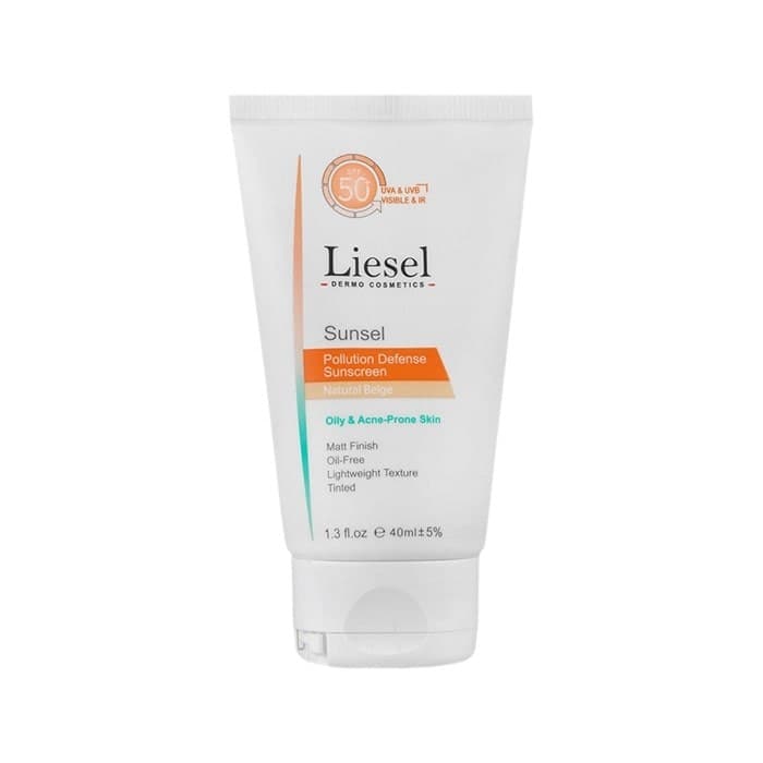 کرم ضد آفتاب بژ طبیعی مناسب پوست چرب و مستعد آکنه Liesel SPF50