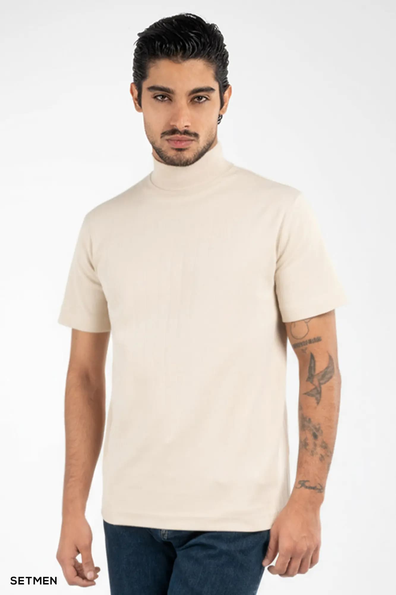 یقه اسکی مردانه آستین کوتاه