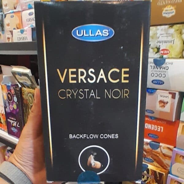 فروش عمده پک 12 عددی عود آبشاری ورساچه کریستال نویر Versace crystal noir برند اولاس (ULLAS)