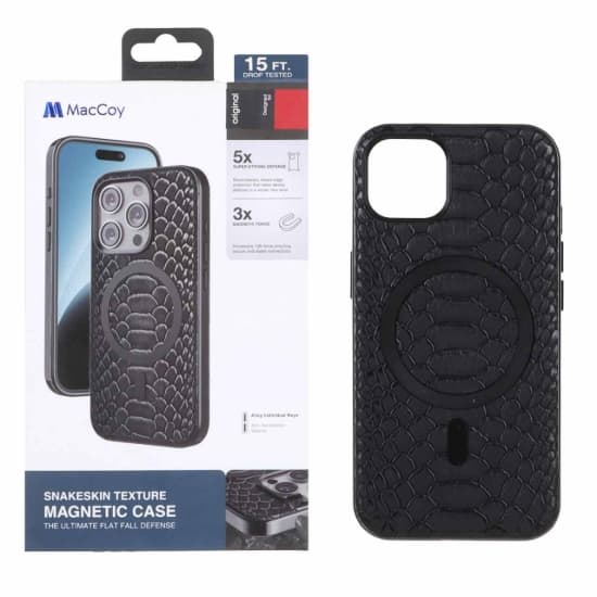 قاب گوشی موبایل چرمی مک کوی مدل پوست ماری مگ سیف دار