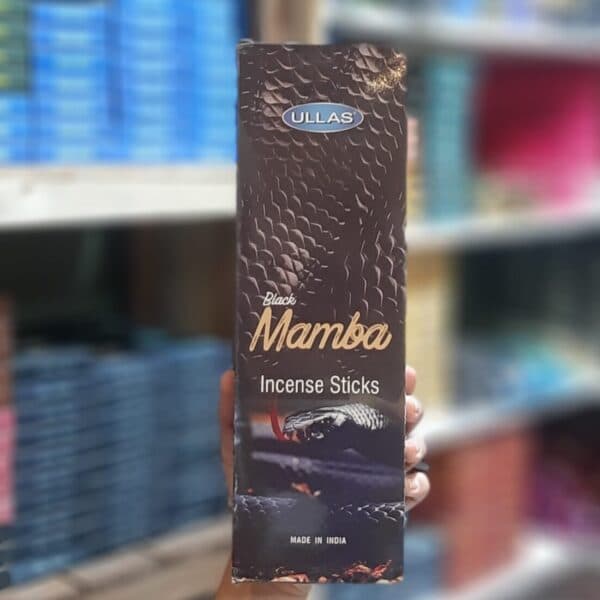 فروش عمده پک 12 بسته ای عود شاخه‌ای بلک مامبا (مار سیاه) Black mamba برند اولاس (ULLAS)